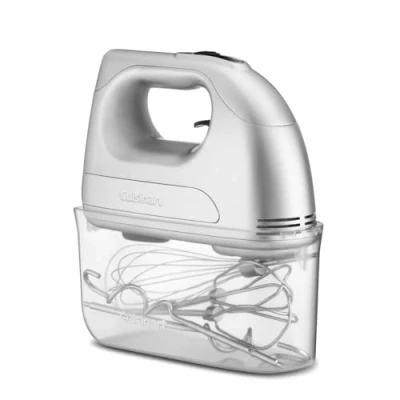 Abbildung von Cuisinart Power Advantage 7 Gang Handmixer Schneebesen Knethaken Rührbesen aus Edelstahl Geschwindigkeiten 200W Motor Aufsteckbarer Aufbewahrungskoffer Elektrischer für alle