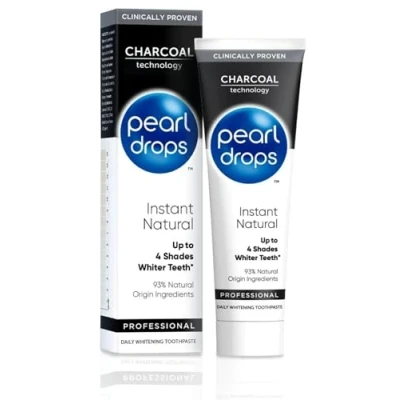 Abbildung von Pearl Drops Professional Daily Toothpaste with Charcoal, Up to 4 Shades Whiter Teeth, Natural Formula, Enamel Protection, Freshens Breath, 75ml