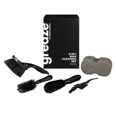 Abbildung von greaze Fahrrad Reinigungsset Fahrradpflege Set Kettenbürste + Reinigungsbürste für Fahrradkette Ritzel Claw Bürste Kettenreinigungsgerät (5 teiliges Set)