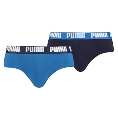 Abbildung von Puma Basic Brief 2 PACK Slip, Herren, Größe: Large, True blue