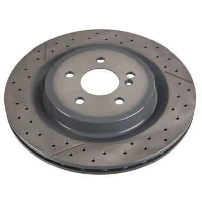Abbildung von FEBI BILSTEIN 107722 Bremsscheibe Hinterachse 330 22 5 112 innenbelüftet, geschlitzt/gelocht beschichtet hochgekohlt MERCEDES BENZ: A Class, CLA Coupe