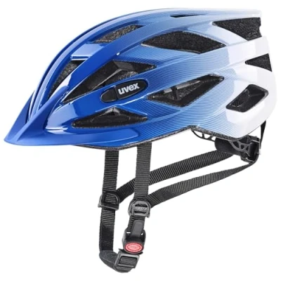 Abbildung von uvex air wing leichter Allround Helm für Damen und Herren individuelle Größenanpassung erweiterbar mit LED Licht cobalt white 56 60 cm