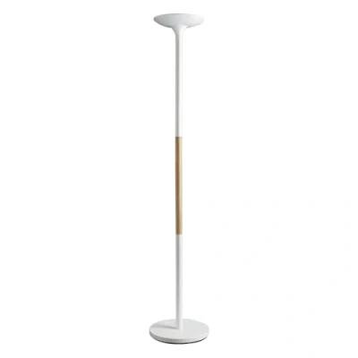 Abbildung von Unilux LED Deckenfluter Pryska, dimmbar, weiß mit Holz