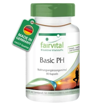 Abbildung von Fairvital Basic PH 90 Kapseln HOCHDOSIERT VEGAN Basen mit Calcium, Magnesium und mehr