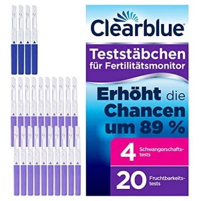 Abbildung von Clearblue, Kinderwunsch Fertilitäts Schwangerschafts Teststäbchen 20+4 für den Fertilitätsmonitor Advanced, 24 stück