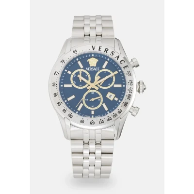 Abbildung von Versace Watches Chrono Master Chronograph Dark blue/silvercoloured, Herren, Größe: One Size, blue/silver coloured