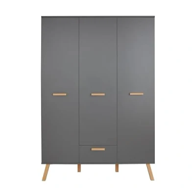 Abbildung von trendteam smart living Kleiderschrank Schrank Babyzimmer Mats Aufbaumaß (BxHxT) 130 x 190 60 cm Farbe Grau 197661321