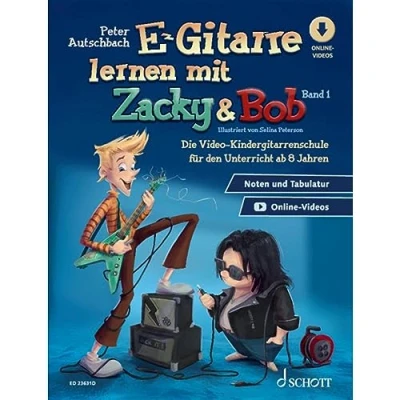 Abbildung von E Gitarre lernen mit Zacky &amp; Bob Band 1: Die Video Kindergitarrenschule für den Unterricht ab 6 Jahren. Gitarre. Lehrbuch. (Zacky und Bob)