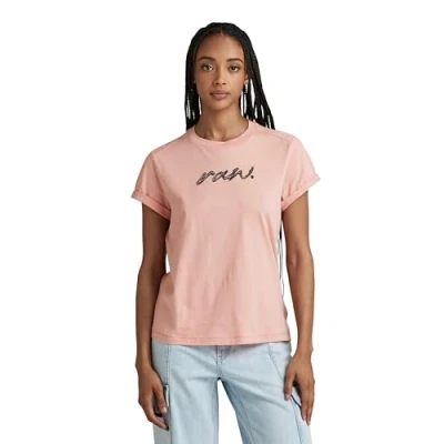 Abbildung von G Star Tshirt print, Damen, Größe: Large, Deep berry shake
