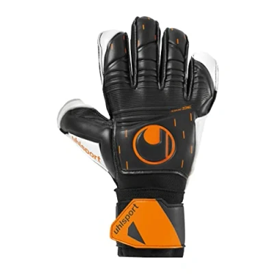 Abbildung von uhlsport SPEED CONTACT SOFT FLEX FRAME Torwarthandschuhe Fußball schwarz/weiß/fluo orange Größe 4