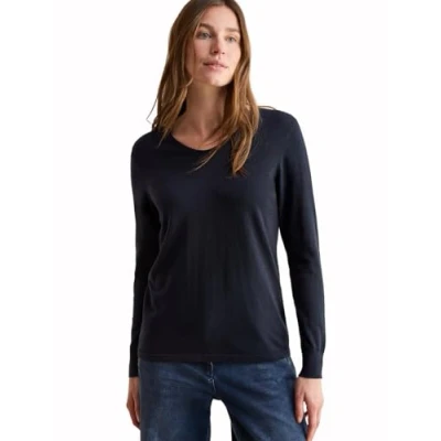 Abbildung von Cecil Feinstrick Strickpullover, Damen, Größe: Large, Blau