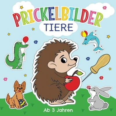 Abbildung von Prickelbilder Tiere ab 3 Jahren: Prickelblock für Kinder Malen, Prickeln, Ausschneiden und Basteln Tolles Bastelbuch mit Prickelvorlagen Mädchen Jungen