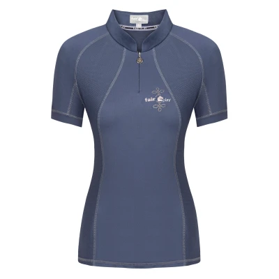 Abbildung von Fair Play Shirt Paula Kurze Armel Steel Blue 36