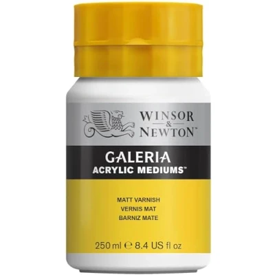 Abbildung von Winsor &amp; Newton 3040802 Galeria Matter Firnis, 250 ml Topf, matte Schutzschicht auf Acrylbildern