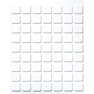 Abbildung von Rayher 3D Klebeplättchen, 11 x 12 2 mm, weiß, Platte à 63 Klebepads, quadratisch, beidseitig klebend, Schaumstoffpads, 3387300