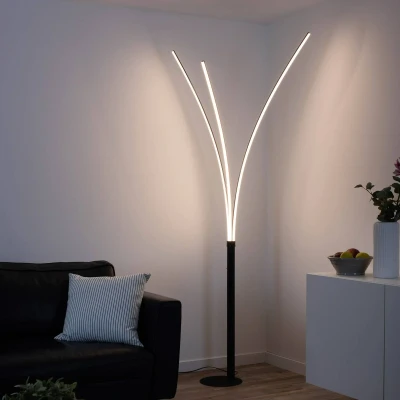 Abbildung von JUST LIGHT Stehlampe »MAJA«, 3 flammig, Leuchtmittel LED Board fest integriert integriert, LED, Schalter, Kippschalter