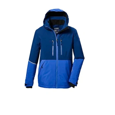 Abbildung von killtec Jungen Skijacke/Funktionsjacke mit Kapuze und Schneefang KSW 388 BYS SKI JCKT, neon blue, 140, 42114 000