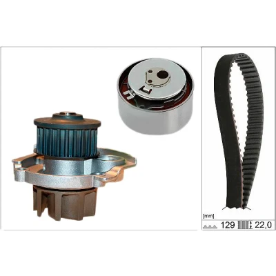 Abbildung von INA 530 0462 30 Wasserpumpe + Zahnriemensatz mit FIAT: 500 C Convertible, Panda III Hatchback, Grande Punto ALFA ROMEO: MiTo