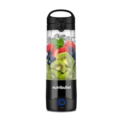Abbildung von nutribullet Portable Mixer, 475ml BPA freies Tritan Becher, Mini Mixer mit 4 Punkt Edelstahlklinge, Multifunktionsmixer, USB C Ladegerät, 15+ Mixvorgänge, NBP003B, Black
