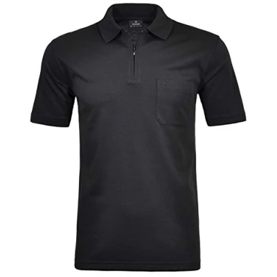Abbildung von RAGMAN Herren Kurzarm Poloshirt, Schwarz, M