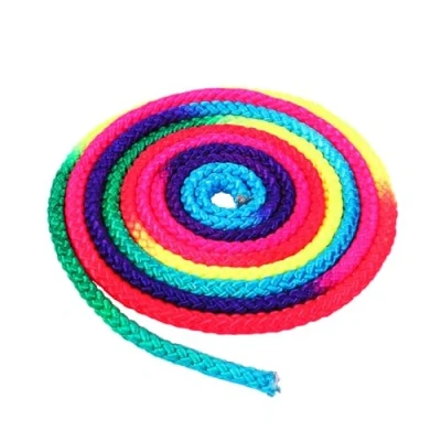 Abbildung von DEWIN Gymnastikseil, Gymnastic Rope Springseil Regenbogen Farbrhythmische Gymnastik Seil Körper Wettbewerbskunst Trainings