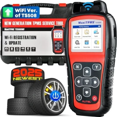 Abbildung von Autel MaxiTPMS TS508WF TPMS Programmiertool, 2024 Neueste WiFi Version von TS508 TS501 TS408 TS601, Reifendrucküberwachung, MX Sensoren Programmieren, Alle Neu Lernen&amp; Aktivieren, Zurück