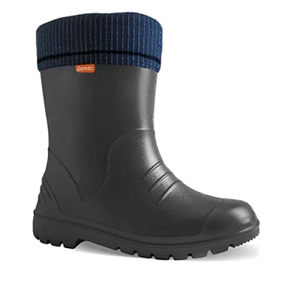 Abbildung von DEMAR. federleichte Kinder EVA Gummistiefel gefüttert Dino (22/23, graphit)