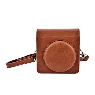 Abbildung von EBTOOLS for Square Sq6 Fuji Tasche Hülle Pu Leder Schutzhülle Mit Schultergurt Für Fujifilm Kamera(Braun)