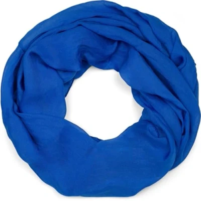 Abbildung von styleBREAKER leichter unifarbener Loop Schlauchschal, Sommerschal seidig, Halstuch Unisex einfarbig 01016076, Farbe:Royalblau