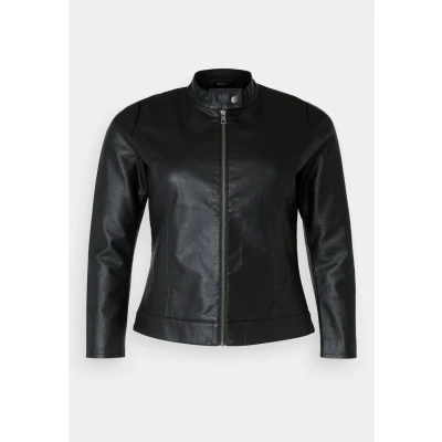 Abbildung von ONLY Carmakoma Carrobber Jacket Kunstlederjacke, Damen, Größe: 42, Black