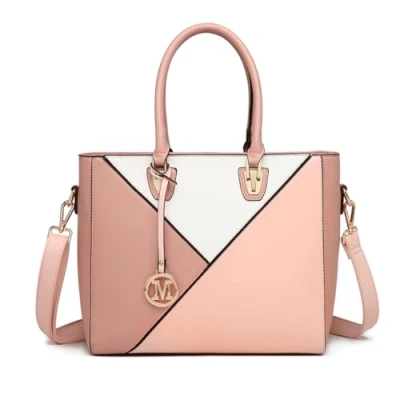 Abbildung von Miss Lulu Damen Handtasche Shopper Mehrfarbig Groß für Büro Schule Reise