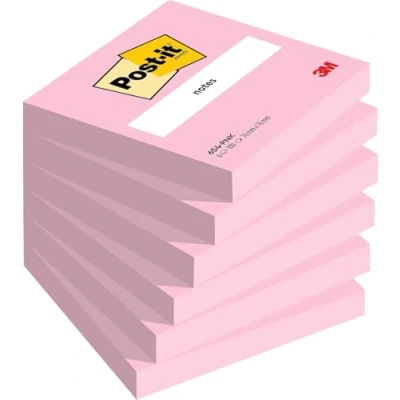 Abbildung von Post it Notes, Pink, 6 Blöcke, 76 mm x mm, 100 Blatt pro Block Selbstklebende Notizzettel zum Notieren, für To Do Listen und als Erinnerung