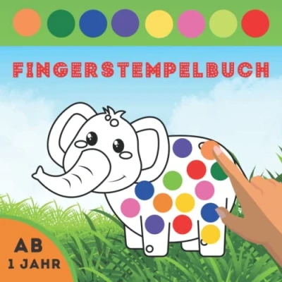 Abbildung von Fingerstempelbuch: Punktmarker Malbuch ab 1 jahr für Kinder jungen und mädchen ,Dot Marker süße Tiere große Punkte Geschenk