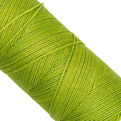 Abbildung von LINHASITA, Garnspule, gewachst, 100 g / 170 Meter, Dicke: 1 mm, Polyester, Makramee Garn, 30 Farben metros gr Grüner Apfel
