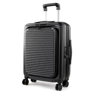 Abbildung von Mandarina Duck TANK CASE TROLLEY CABIN W/FRONT PC POCKET schwarz (Schwarz) 40 x 55 20 (BxHxB)
