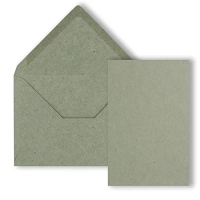 Abbildung von FarbenFroh by GUSTAV NEUSER 25x Einzelkarten Set Kraftpapier mit Briefumschlägen DIN A6 / C6 in Grau 14,8 x 10,5 cm ohne Falz