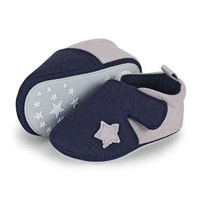 Abbildung von Sterntaler Baby Jungen Krabbelschuh Slipper, Blau (Marine 2301951), 21/22 EU