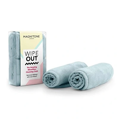 Abbildung von Magnitone London WipeOut! Mikrofaser Reinigungstücher für Gesichtsreinigung und Abschminken Grau