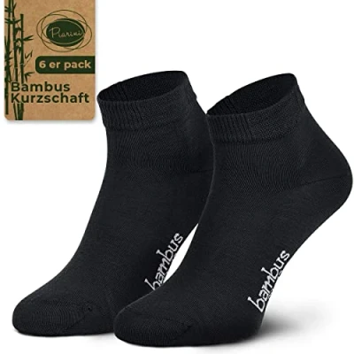 Abbildung von Piarini Gr. 47 50 6 Paar Bambussocken Herren Socken kurz schwarz