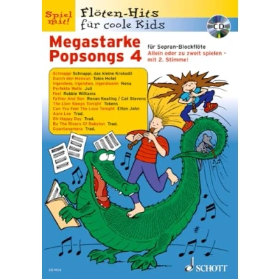 Abbildung von Megastarke Popsongs: Band 4. 1 2 Sopran Blockflöten. (Flöten Hits für coole Kids, 4)
