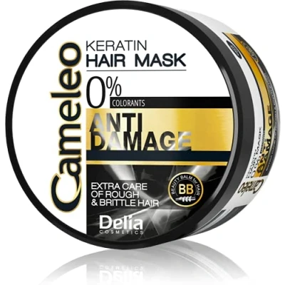 Abbildung von Cameleo Keratin Mask für geschädigtes, trockenes, raues, sprödes Haar Regenerierende Reparaturbehandlung &amp; Pflege mit biomimetischem Arganöl Hitzeschutz 200ml