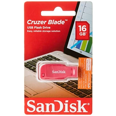 Abbildung von SanDisk SDCZ50C 016G B35PE 16 GB Cruzer Blade USB Flash Drive Electric Pink