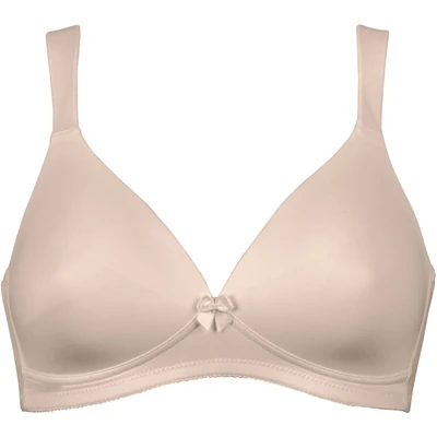 Abbildung von Naturana® BH Damen ohne Bügel [Cup A D] I 100% Gepolsterte Träger mit nahtlosen Cups Unterbrustband 90 Light Beige D