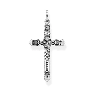 Abbildung von Thomas Sabo PE912 637 21 Rebel at Heart Ketten Anhänger Kreuz aus 925 Sterlingsilber geschwärzt