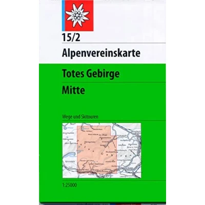 Abbildung von Totes Gebirge, Mitte: Topographische Karte 1:25.000 mit Wegmarkierungen und Skirouten: Karte. Wege Skitouren (Alpenvereinskarten)