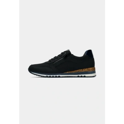 Abbildung von MARCO TOZZI Damen Sneaker flach mit Reißverschluss Vegan, Blau (Dk.navy comb), 41 EU
