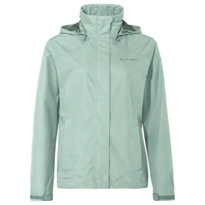 Abbildung von VAUDE Regenjacke Damen Escape Bike Light dusty fern, wasserfeste Outdoor Jacke, atmungsaktive Fahrradjacke mit Kapuze im Kragen, Klimaschonende Wanderjacke, 34