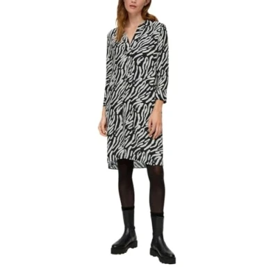 Abbildung von s.Oliver MIDI Freizeitkleid, Damen, Größe: 36, Schwarz