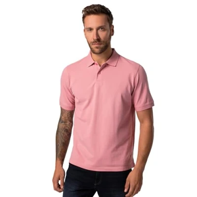 Abbildung von JP1880 Knopfleiste Kragen Poloshirt, Herren, Größe: 8XL, Dark rose