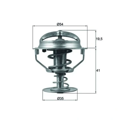 Abbildung von MAHLE ORIGINAL TX 164 82D Kühlwasserthermostat 82 54 mit Dichtung FORD: FIESTA 5, 5 Van